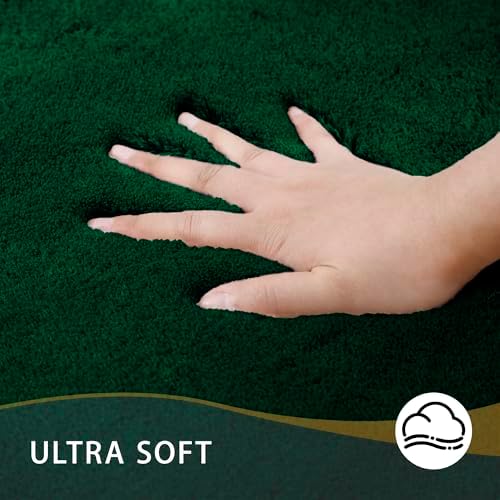 MINIDEAR Bathroom Rugs 32x20 Dark Green - Thick Memory Foam Bath Mat, Ultra Soft & Plush Non-Slip, Quick Dry, Absorbent Washable Floor Microfiber Mat for, Home Decor Accessories - Image 3