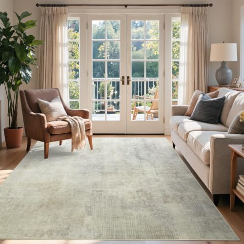 4x6 Ft Abstract Washable Area Rugs for Living Room Beige by Cuzwlovita
