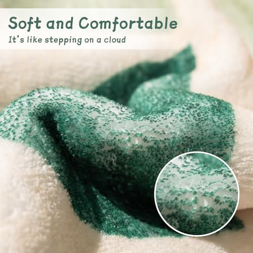 MUJOO Green Small Rug Washable,Boho Area Rugs Non Slip Modern Abstract - Image 6