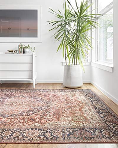 Loloi Layla Red/Navy 2'-6" x 7'-6" Runner Rug - Image 6
