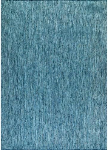 CAMILSON Outdoor Rug 6x9 Modern Area Rugs for Indoor and Outdoor Patios and Porches - Waterproof, Washable, Non-Shedding, Easy-to-Clean Outside Carpet (6 x 9, Solid - Aqua) - Image 3