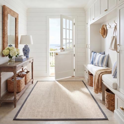 SAFAVIEH Natural Fiber Area Rug 6x9, Sisal Textured Marble NF143D by Unknown