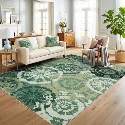 Boho 4x6 Area Rugs for Bedroom, Washable Non-Slip Abstract Rug - Image 6