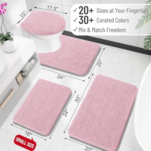 OLANLY Toilet Rugs U-Shaped 20x20, Soft Absorbent Chenille Contour Rugs - Image 2
