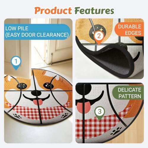 Basketball Round Kid Rug, Soft Washable Non Slip Sport Carpet for Boys Room - Image 5