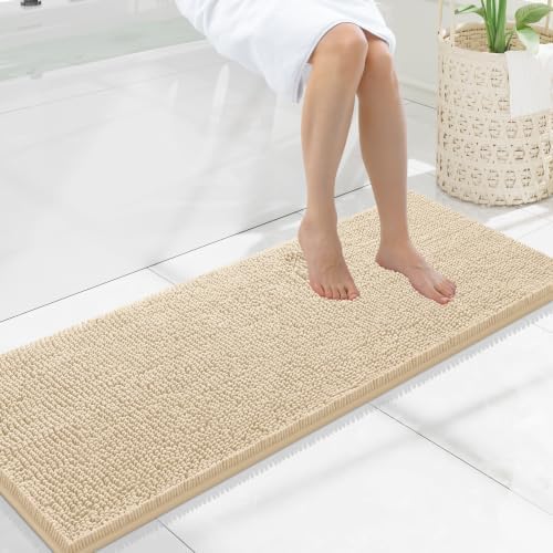 Smiry Bathroom Rugs 47X17, Luxury Chenille Extra Soft Absorbent Bath Mat by Smiry