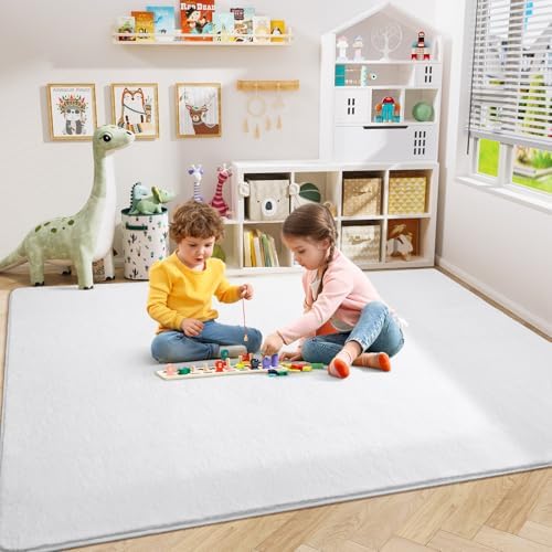 Amearea Modern Area Rugs for Bedroom Living Room, 4x6 White Memory Foam Rug - Image 4