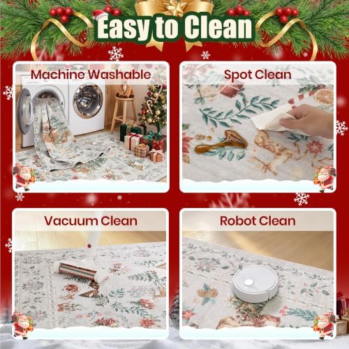 zesthome Christmas Area Rug 2x3, Washable Rugs for Entrance - Image 4