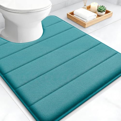 OLANLY Memory Foam Toilet Rugs U Shaped 24x20, Super Soft and Absorbent by OLANLY