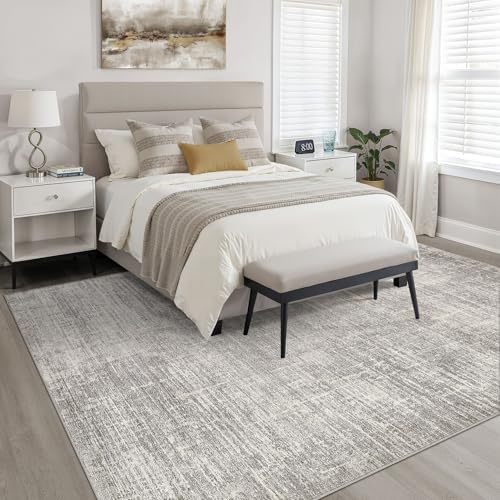 LOONGRUG 10x14 Area Rugs Washable Neutral Modern Living Room Rug Brown Gray - Image 4