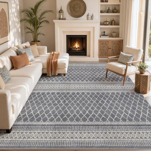 cotiled Boho 9x12 Area Rug for Living Room: Large Moroccan Washable Rug by COTILED