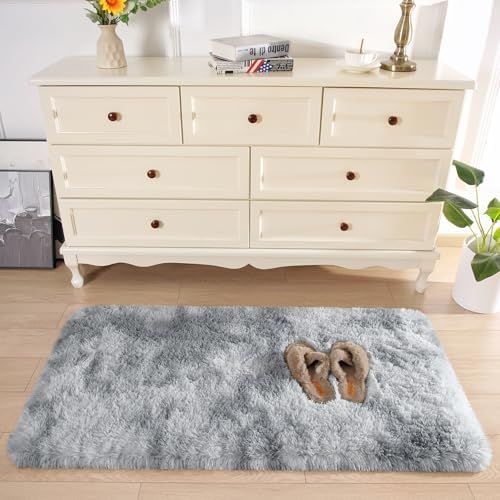 Chicrug Soft Runner Rugs for Bedroom Living Room Plush Fluffy Rug 2x4 - Image 4