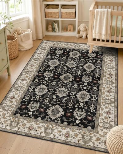 OLANLY 3x4 Washable Accent Rug, Soft Non Slip Carpet for Entryway Bedside by OLANLY