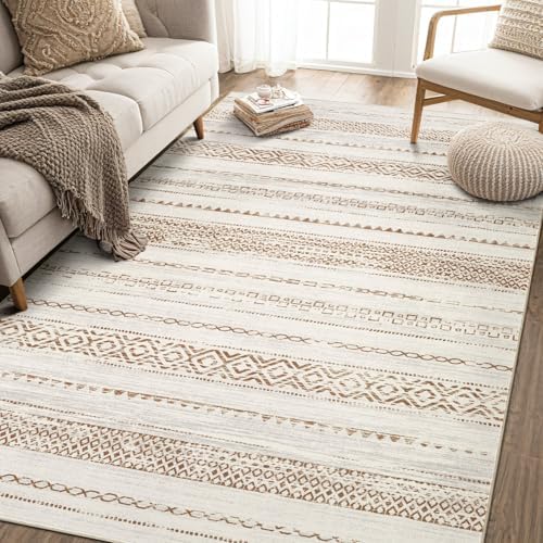 kakania Washable 6x9 Area Rug for Living Room: Boho Geometry Home Decor - Image 6