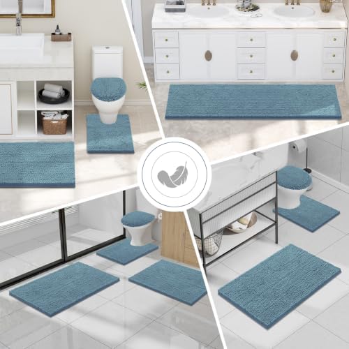 Smiry Bathroom Rugs 96X36, Luxury Chenille Extra Soft Absorbent Bath Mat - Image 7