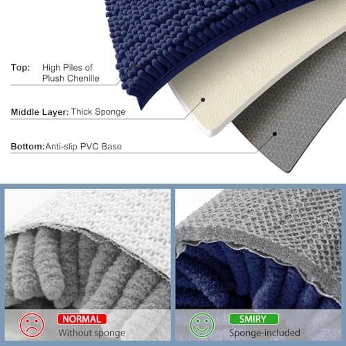 Smiry Bathroom Rugs 120X36, Luxury Chenille Extra Soft Absorbent Bath Mat - Image 5