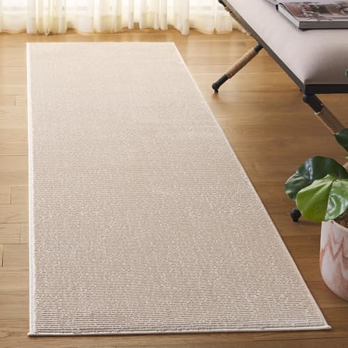 SAFAVIEH Revive Collection Runner Rug - 8', Beige, Non-Shedding & Easy Care, Ideal for High Traffic Areas in Living Room, Bedroom, Dining (REV102B-28) by Unknown