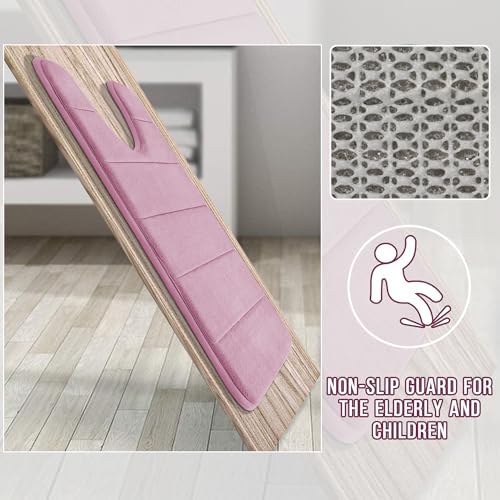 Yimobra Memory Foam Toilet Bath Mat U-Shaped, 24 X 20 Inches,Soft and Comfortable, Super Water Absorption, Non-Slip, Machine Wash and Easier to Dry for Bathroom Commode Contour Rug, Mauve - Image 6
