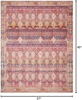 Loloi Layla Magenta/Multi 2'-3" x 3'-9" Accent Rug - Image 2