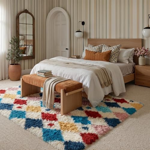 PureCozy Soft Shag Rug 6x9 for Living Room High Pile Non-Slip Fluffy Carpet - Image 3