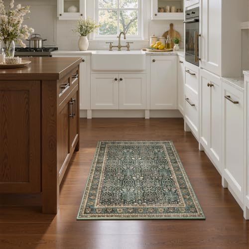 Lofus 2x3 Area Rugs for Entryway, Washable Non-Slip Mats for Floor, Green - Image 5