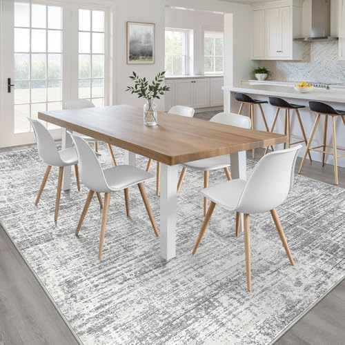 LOONGRUG 10x12 Area Rug Washable Neutral Modern Rug for Living Room Grey - Image 5