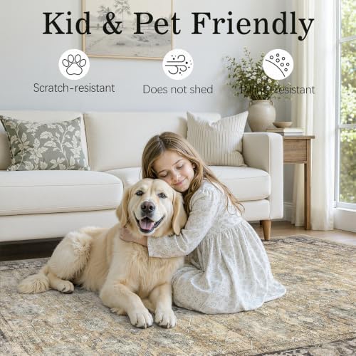 DCX Distressed Vintage Washable 5x7 Area Rug - Image 5