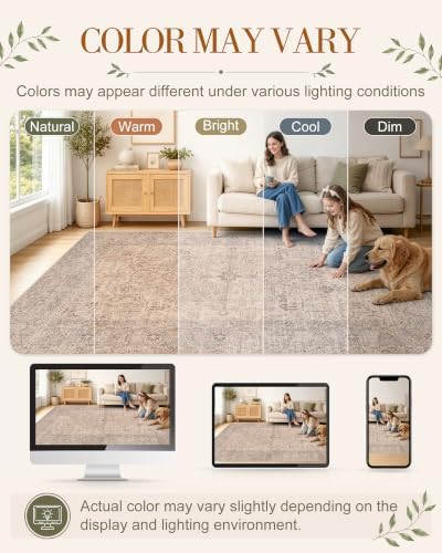 OLANLY 2x3 Washable Small Rug Non Slip Indoor Door Mat for Entryway Bedside - Image 2