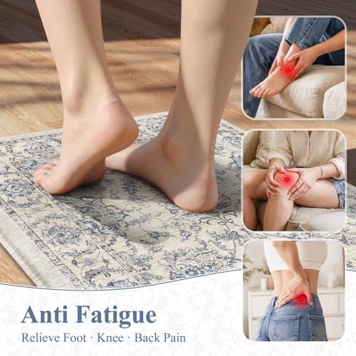 KIMODE Anti Fatigue Kitchen Mats for Floor Cushioned Kitchen Rugs Sets of 2 - Image 3