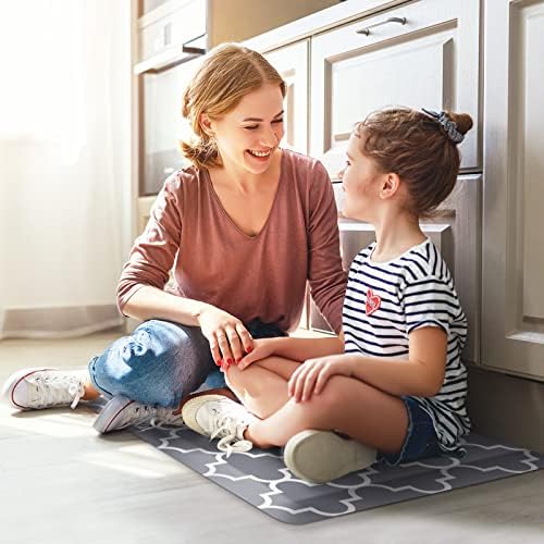 WISELIFE Anti Fatigue Mats for Kitchen Floor, 17.3" x 28", 4/5 Inch, Grey - Image 6