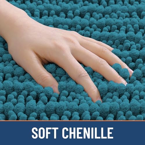 Smiry Bathroom Rugs 59X24, Extra Soft Rubber Backing Chenille Bath Mats - Image 4