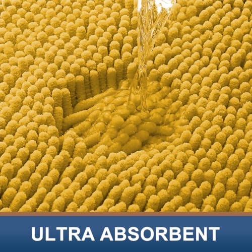 Smiry Bathroom Rugs 24X16, Luxury Chenille Extra Soft Absorbent Bath Mat - Image 4
