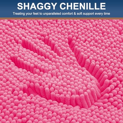 Smiry Bathroom Rugs 47X20, Luxury Chenille Extra Soft Absorbent Bath Mat - Image 3