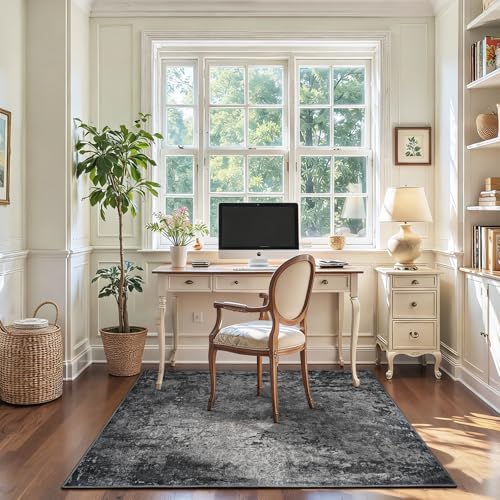 Entryway Rug 3x4 Black Bedroom Area Rug Washable Non Slip Abstract Boho Rugs for Indoor Entry, Kitchen, Classroom, Bathroom, Kids Girls Room, Office, College Dorm Small Carpet - Image 5