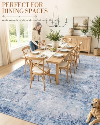 OLANLY 6x9 Washable Area Rug, Soft Non Slip Carpet for Bedroom Living Room - Image 4