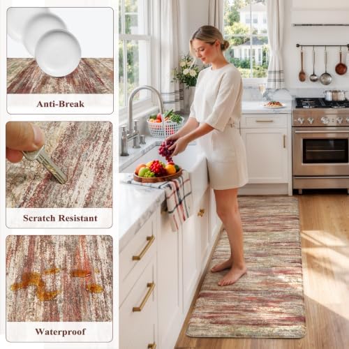 KIMODE Kitchen Mats Cushioned Anti Fatigue, Neutural Kitchen Rugs Sets of 2 - Image 6