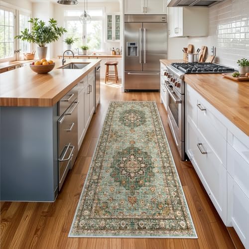 TOPRUUG Washable 3x8 Kitchen Runner Rug: Indoor Oriental Hallway Carpet - Image 3