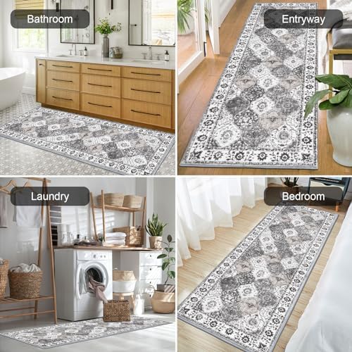 HEBE Hallway Runner Rug 2'x6', Washable Non Slip Kitchen Rug Runner - Image 4