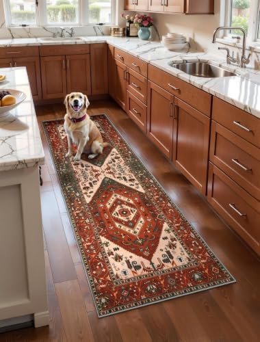 SERISSA 2x5 Washable Non Slip Boho Runner Rug for Hallway by SERISSAHomeDecorCollection