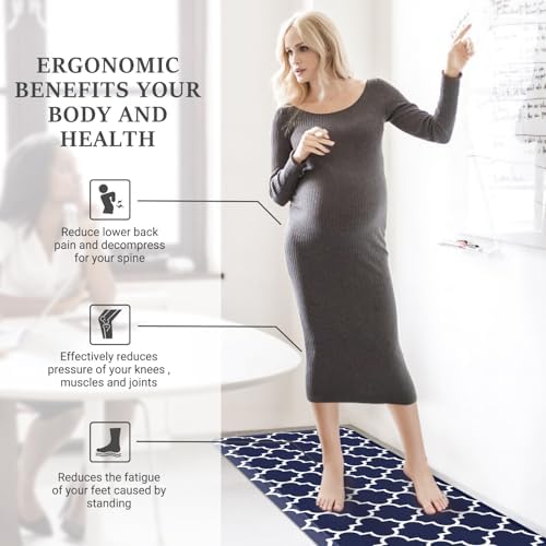 WISELIFE Anti Fatigue Mats for Kitchen Floor, 20" x 32", 4/5 Inch, Blue - Image 3
