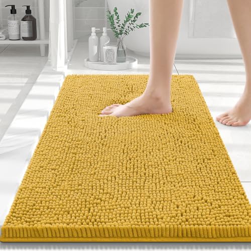 Smiry Bathroom Rugs 24X16, Luxury Chenille Extra Soft Absorbent Bath Mat by Smiry