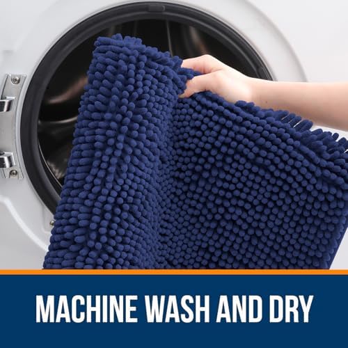 OLANLY Toilet Rugs U-Shaped 24x20, Soft Absorbent Chenille Contour Rugs - Image 5