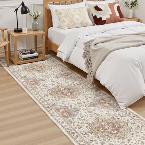 cotiled 2x6 Hallway Runner Rug for Entryway, Non-Slip Vintage, Golden Taupe - Image 3