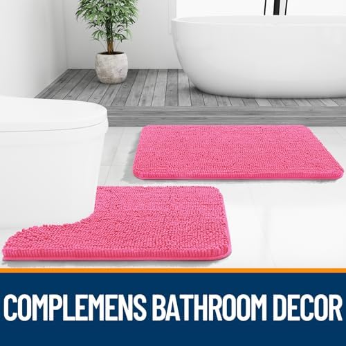 OLANLY Bathroom Runner Rugs 59x20, Extra Soft Absorbent Chenille Bath Rugs - Image 7