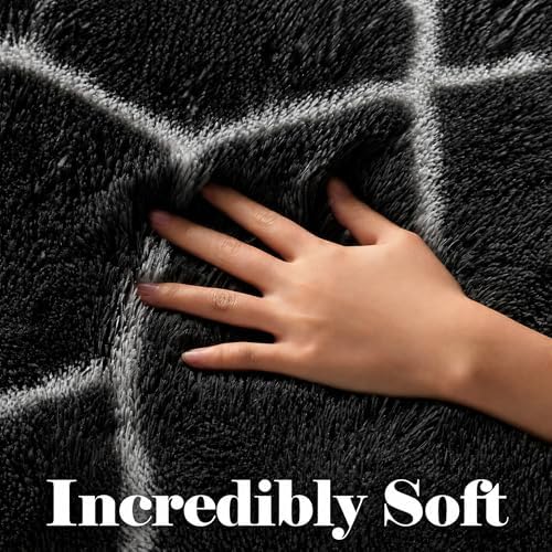 ONASAR Area Rugs, 7x10, Black and White - Image 2