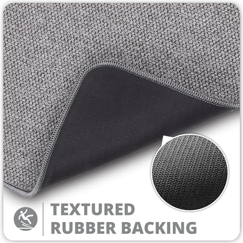 Bosap Bath Mat,Ultra Thin Bathroom Runner Rugs,Large Bath Mats for Bathroom,Quick Dry,Non-Slip,Machine Washable,Low Pile,Bath Rug,Shower Outside,Sink,Home Decor Accessories.Grey,3'x4'(36x48inch) - Image 4