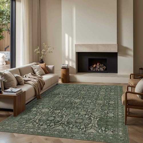 Rugxara Green 6x9 Area Rugs Washable Rug for Living Room Dining Bedroom