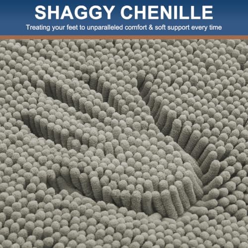 Smiry Bathroom Rugs 36X24, Luxury Chenille Extra Soft Absorbent Bath Mat - Image 3