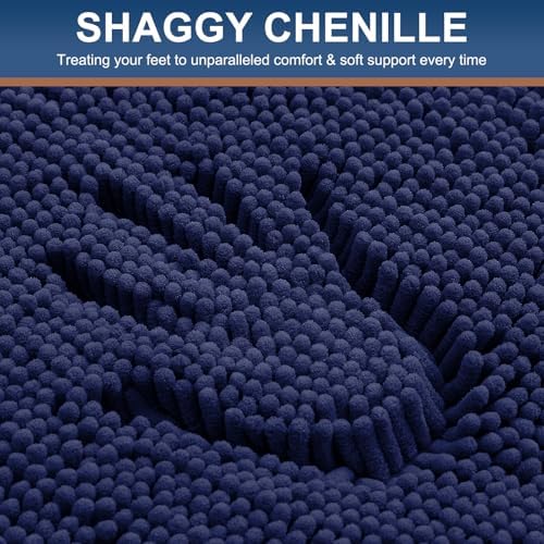 Smiry Bathroom Rugs 47X20, Luxury Chenille Extra Soft Absorbent Bath Mat - Image 4