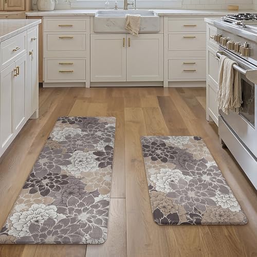 GENIMO Anti Fatigue Kitchen Mats for Floor 2PCS,Standing Rugs,Coffee Brown - Image 5
